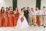 عروسی در فیلیپین,فخرفروشی عروس فیلیپینی با پیاز بجای دسته‌گل