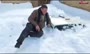 فیلم/ دفن ماشین ها به دلیل بارش سنگین برف در کوهرنگ