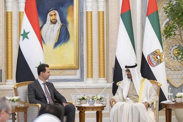 رئیس امارات,دیدار رئیس امارات و بشار اسد