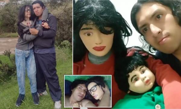 نامزدی یک مرد با عروسک پارچه ای,ازدواج مرد کلمبیایی با عروسک پارچه ای
