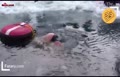 فیلم/ شکستن رکورد جهانی شنا زیر یخ با حبس نفس