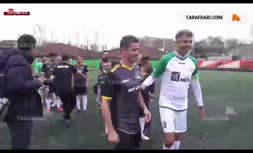 فیلم/ حرکت زیبای وریا غفوری و عادل فردوسی‌پور در یک بازی فوتبال