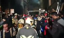 فیلم/ شهادت یک آتش‌نشان در حریق ساختمان خیابان بهار