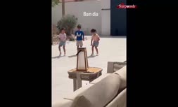 فیلم/ رقص گروهی فرزندان رونالدو با آهنگ معروف
