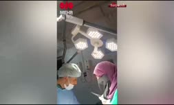 فیلم/ لحظه زلزله هنگام عمل جراحی یک بیمار در کشمیر پاکستان