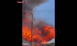 فیلم/ انفجار در مرکز معاینه فنی در همدان