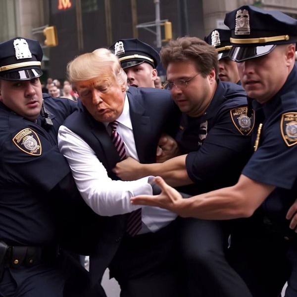 عکسهای بازداشت ترامپ, تصاویر ساخته شده با هوش مصنوعی از بازداشت ترامپ