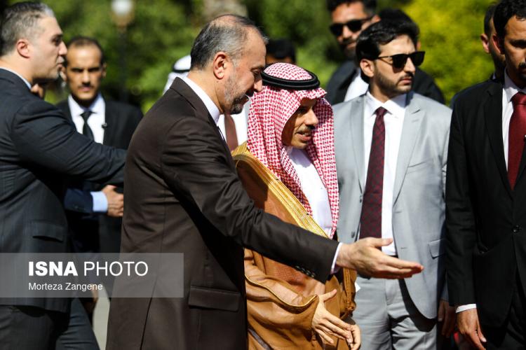 تصاویر دیدار وزیر امور خارجه عربستان با امیر عبداللهیان,عکس های دیدار وزیر خارجه ایران و عربستان,تصاویر دیدار وزیر امور خارجه ایران با عربستان