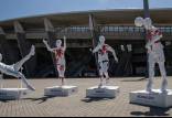 فینال لیگ قهرمانان اروپا,رونمایی از مجسمه مسی و رونالدو قبل از فینال لیگ قهرمانان اروپا
