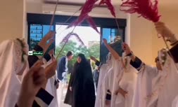 فیلم/ استقبال عجیب از همسر یک نماینده مجلس در مدرسه