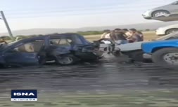 فیلم/ تصادف زنجیره‌ای ۳۰ خودرو در اتوبان قزوین-کرج با 2 کشته