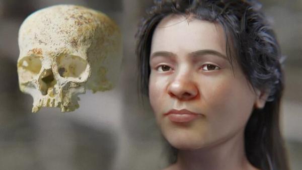 بازسازی چهره زن ۳۸۰۰ ساله,چهره زن اولیه