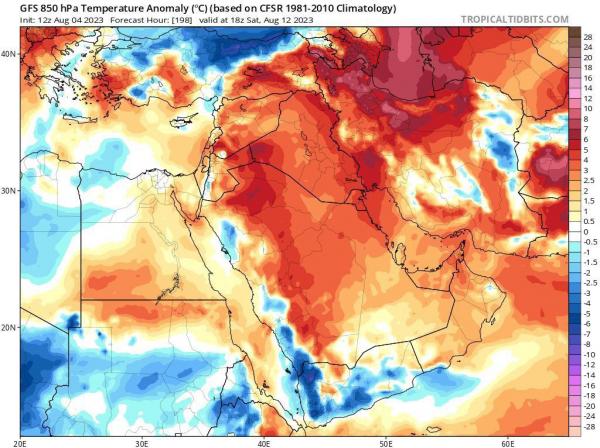 گرمای هوا در ایران,ادامه گرمای هوا