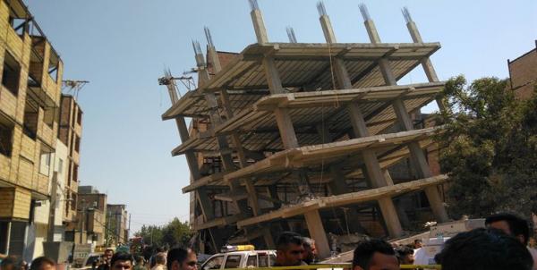 ریزش چند ساختمان درحال ساخت در جنوب تهران,ریزش ساختمان در تهران