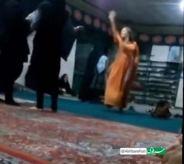 رقص یک زن در عزاداری محرم,ویدئوی جنجالی یک خانم در مسجد