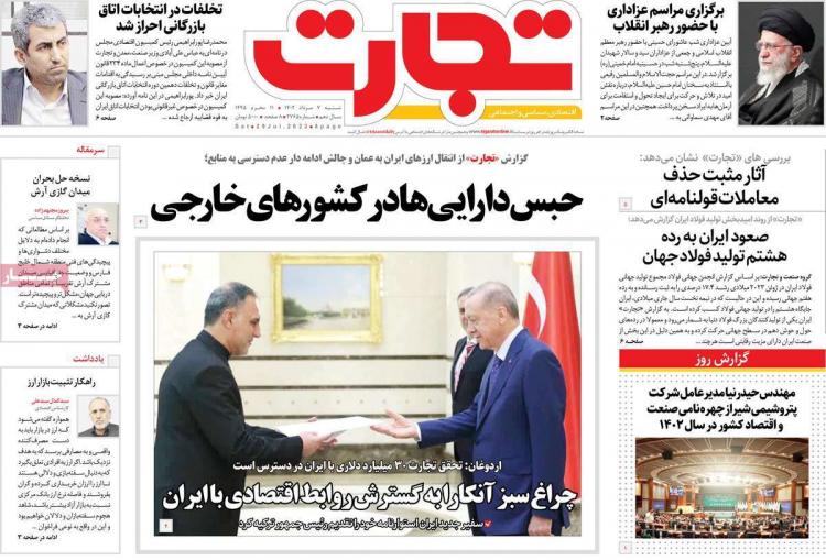 عناوین روزنامه های اقتصادی شنبه 7 مرداد 1402 عناوین روزنامه های اقتصادی شنبه 7 مرداد 1402,روزنامه,روزنامه های امروز,روزنامه های اقتصادی