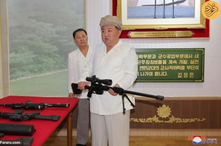 تصاویر شلیک کیم جونگ اون در کارخانه اسلحه سازی,عکس های کیم جونگ اون در کارخانه اسلحه سازی,تصاویر کارخانه اسلحه سازی کره شمالی