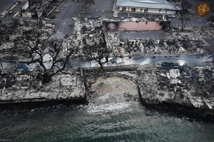 تصاویر هاوایی پس از حریق ویرانگر و مرگ 80 نفر,عکس های آتش سوزی در هاوایی,تصاویر آتش سوزی در هاوایی