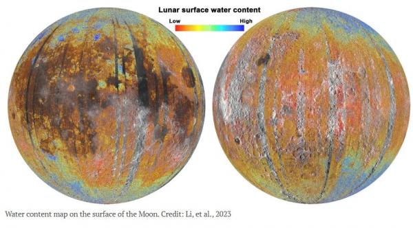 کمک الکترون‌های زمین به شکل گیری آب در قمر زمین,رطوبت اسرارآمیز ماه