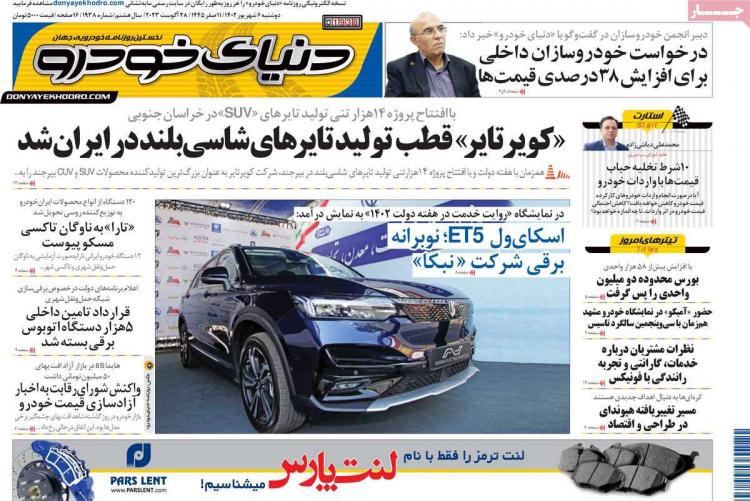 عناوین روزنامه های اقتصادی دوشنبه 6 شهریور 1402,روزنامه,روزنامه های امروز,روزنامه های اقتصادی