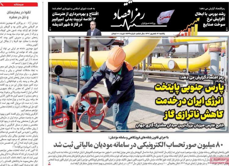 عناوین روزنامه های اقتصادی یکشنبه 12 شهریور 1402 عناوین روزنامه های اقتصادی یکشنبه 12 شهریور 1402,روزنامه,روزنامه های امروز,روزنامه های اقتصادی
