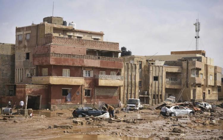 تصاویر طوفان و سیل مرگبار در لیبی,عکس های سیل در لیبی,تصاویر طوفان در لیبی