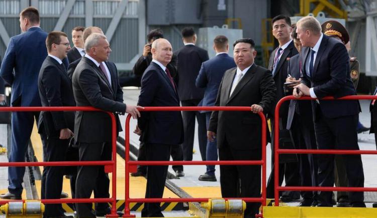 تصاویر دیدار پوتین و کیم جونگ اون در روسیه,عکس های رئیس جمهور روسیه و رهبر کره شمالی,تصاویری از دیدار کیم جونگ اون و پوتین