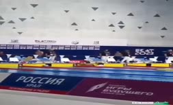 ویدئویی عجیب از غرق‌شدن شناگر طالبان در مسابقات شنای دانشگاه‌های جهان/ ورزشکار افغانی از مرگ نجات یافت