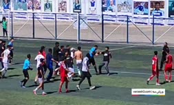 فیلم/ حمله به داور در لیگ فوتبال تهران