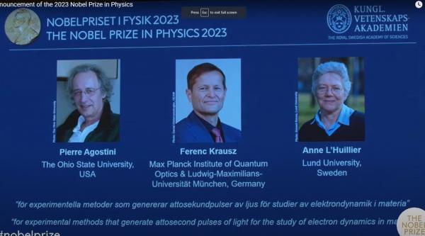 نوبل فیزیک,برندگان نوبل فیزیک 2023