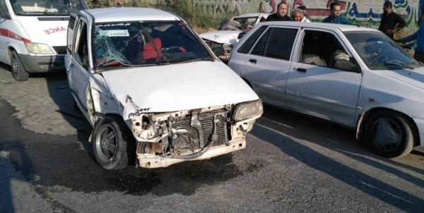 حادثه رانندگی محور کهنوج- قلعه‌گنج,برخورد دو دستگاه خودرو سواری در محور کهنوج- قلعه‌گنج