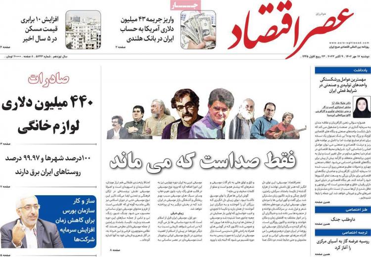 عناوین روزنامه های اقتصادی دوشنبه 17 مهر 1402,روزنامه,روزنامه های امروز,روزنامه های اقتصادی