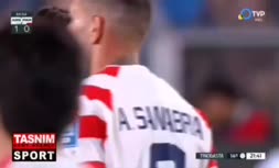 فیلم/ پرتاب آب دهان به سمت لیونل مسی توسط بازیکن پاراگوئه