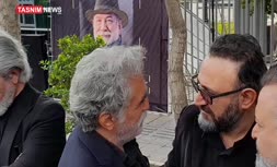 مراسم وداع با پیکر آتیلا پسیانی؛ حرف‌های احساسی و همراه با بغض رامبد جوان