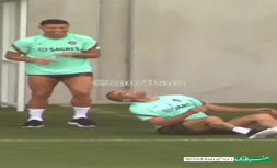 فیلم/ شوخی خنده‌دار رونالدو با په‌په در اردوی تیم ملی پرتغال
