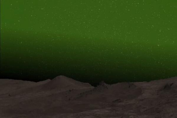 مریخ,ثبت تصویری از سبز شدن آسمان شب مریخ