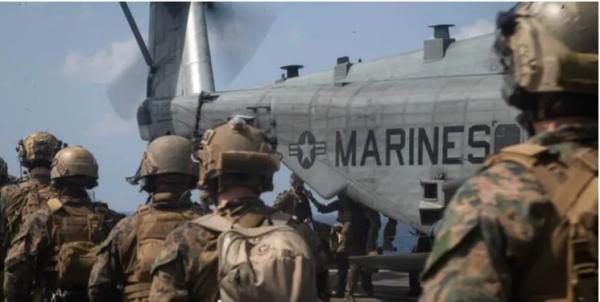 اعزام تنفگداران دریایی آمریکا به شرق مدیترانه,حمله آمریکا به البوکمال در مرز سوریه و عراق