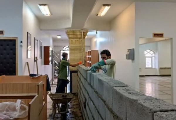 کتابخانه عمومی البرز,دیوارکشی کتابخانه عمومی توسط هیات امنای مسجد در البرز