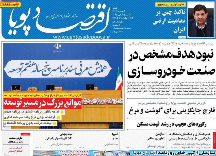 عناوین روزنامه های اقتصادی شنبه 6 آبان 1402 عناوین روزنامه های اقتصادی شنبه 6 آبان 1402,روزنامه,روزنامه های امروز,روزنامه های اقتصادی
