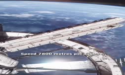 فیلم/ بنر غول‌پیکر مسی در فضا