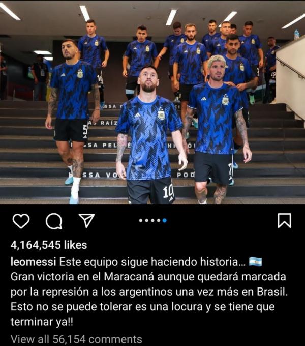 خشم مسی,ضرب و شتم هواداران آرژانتین