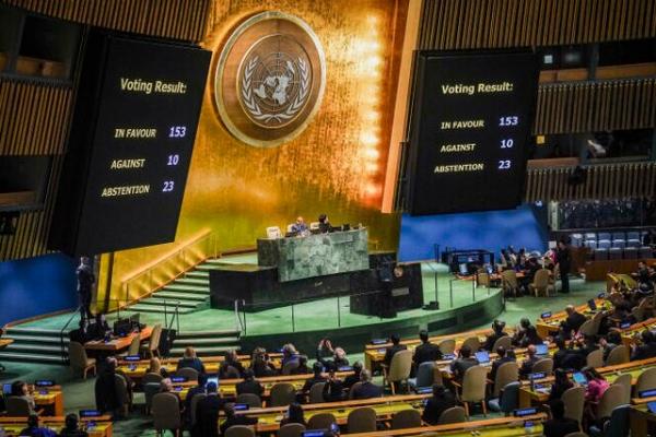 سازمان ملل,تصویب قطعنامه آتش‌بس فوری در غزه در مجمع عمومی سازمان ملل