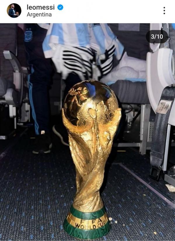 لیونل مسی,واکنش مسی به سالگرد قهرمانی آرژانتین در جام جهانی قطر