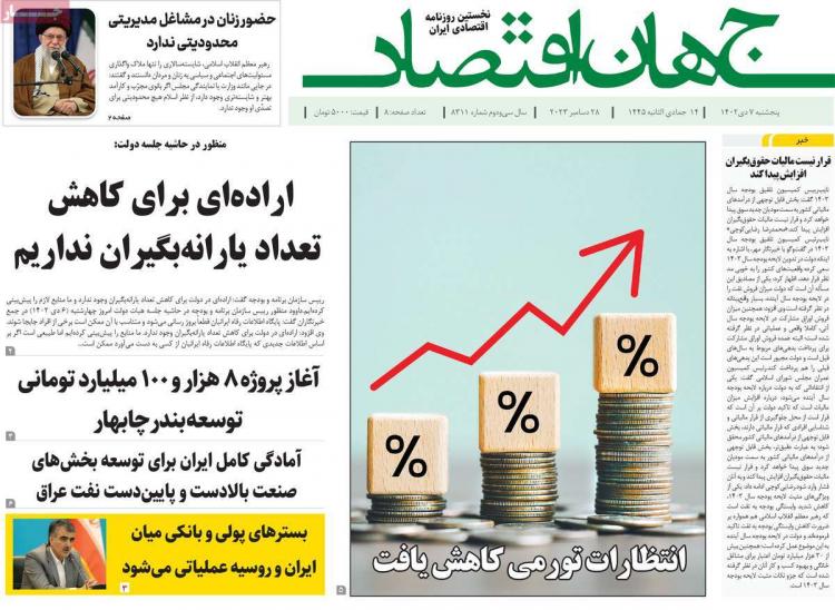 عناوین روزنامه های اقتصادی پنجشنبه 7 دی 1402,روزنامه,روزنامه های امروز,روزنامه های اقتصادی