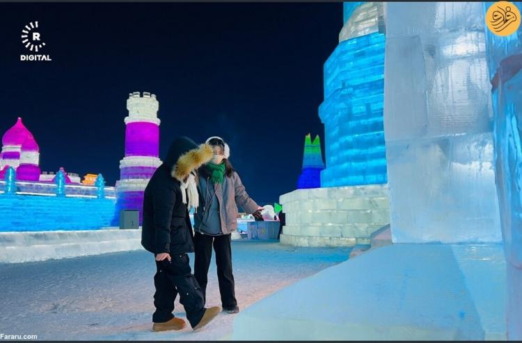 تصاویر شهر یخی و تفریحی بزرگ هاربین چین,عکس های شهر یخی چین,تصاویری از شهر یخی در کشور چین