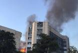 آتش سوزی در تهران,آتش سوزی ساختمان ۵ طبقه در خیابان کریم‌خان تهران