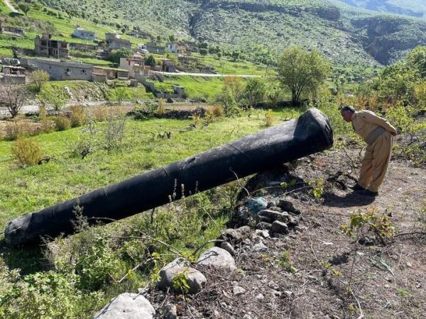 موشک های سپاه,بقایای موشک‌های شلیک شده به اسرائیل در اقلیم کردستان