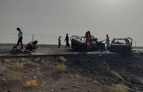 تصادف در کرمان,تصادف زنجیره‌ای ۴ خودرو در جنوب استان کرمان