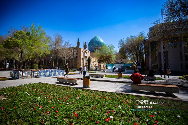 تصاویر چهارباغ اصفهان در بهار 1403,عکس های چهارباغ اصفهان,تصاویری از چارباغ اصفهان