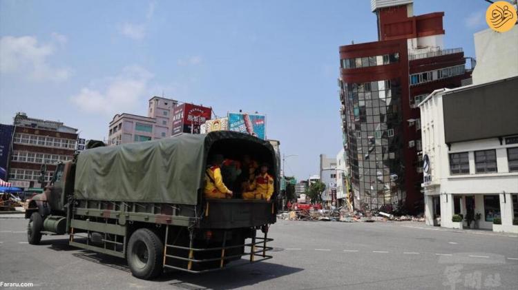 تصاویر زلزله‌ ۷.۴ ریشتری در تایوان,عکس های زلزله در تایوان,تصاویر زلزله تایوان
